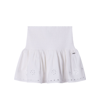 Pepe Jeans para niña. PG9000015 Falda Holly blanco (8años= 128cm), Casual, Algodón, moda infantil