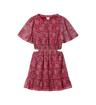 Pepe Jeans para niña. PG9500012 Vestido Iliana rojo (16años= 176cm), Casual, Poliéster, Manga corta, moda infantil