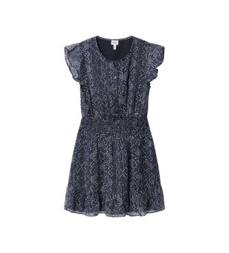 Pepe Jeans para niña. PG9500014 Vestido Imabel marino (14años= 164cm), Casual, Poliéster, Manga corta, moda infantil
