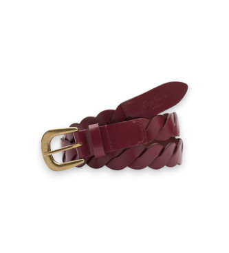 Pepe Jeans para mujer. PL0200006 Cinturón Isabelle burdeos (S), Casual, Piel