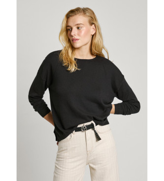Pepe Jeans para mujer. PL702221 Jersey Isela negro (S), Casual, Algodón, Sostenible