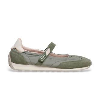 Pepe Jeans para mujer. PLS400029 Zapatillas Jane Soft verde (39), Plano, Velcro, Casual
