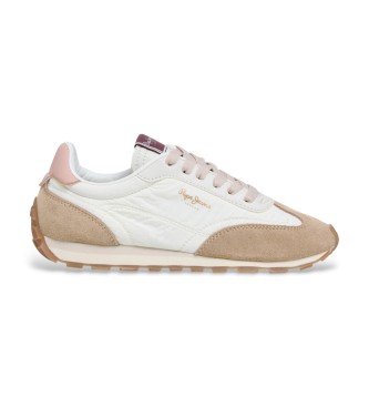 Pepe Jeans para mujer. PLS400030 Zapatillas Jane Subtle beige (37), Plano, Cordones, Casual