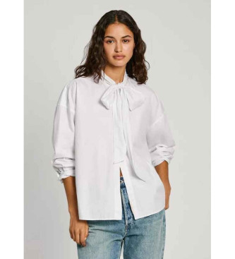 Pepe Jeans para mujer. PL304954 Camisa Karyma blanco (M), Casual, Algodón, Manga larga