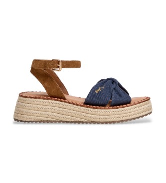 Pepe Jeans para mujer. PLS90690 Sandalias Kate Bass marino (38), Azul, 3 a 5cm, Hebilla, Casual, Sintético
