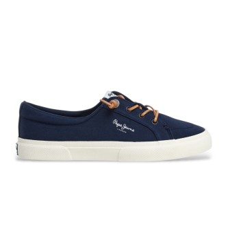 Pepe Jeans para mujer. PLS31590 Zapatillas Kenton block marino (37), Plano, Cordones, Casual, Sostenible