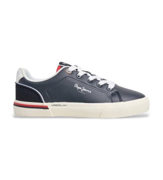 Pepe Jeans para niño. PBS300002 Zapatillas Kenton Campus marino (32), Plano, Cordones, Casual, moda infantil