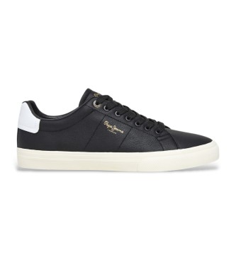 Pepe Jeans para hombre. PMS31076 Zapatillas Kenton Fresh negro (40), Plano, Cordones, Casual
