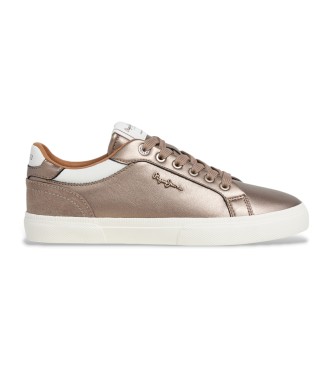 Pepe Jeans para mujer. PLS300005 Zapatillas Kenton Glam bronce (40), Plano, Cordones, Casual