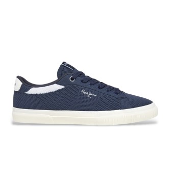 Pepe Jeans para hombre. PMS31072 Zapatillas Kenton Knit marino (43), Plano, Cordones, Casual