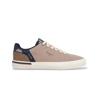 Pepe Jeans para hombre. PMS300013 Zapatillas Kenton State taupe (46), Plano, Cordones, Casual