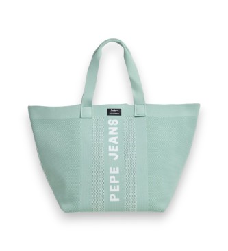 Pepe Jeans para mujer. PL0300137 Bolso shopper Knit Winslow azul (OSFA), Casual, Poliéster
