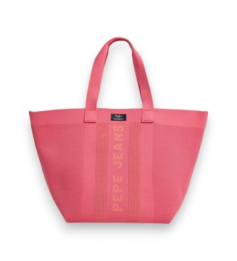 Pepe Jeans para mujer. PL0300137 Bolso shopper Knit Winslow rosa (OSFA), Casual, Poliéster
