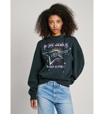 Pepe Jeans para mujer. PL581469 Sudadera Lilian negro (XS), Casual, Algodón