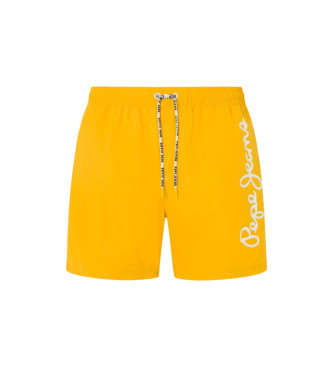 Pepe Jeans para hombre. PMB10393 Bañador Logo amarillo (S), Beachwear, Poliéster