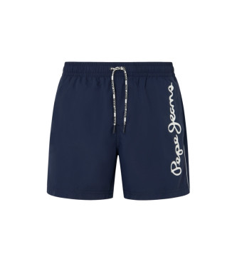 Pepe Jeansvoor mannen. PMB10393 Marine Logo Badpak (M), Strandkleding, Polyester, Marineblauw