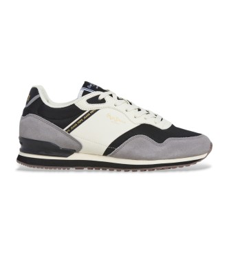 Pepe Jeans para hombre. PMS400014 Zapatillas London College gris (44), Plano, Cordones, Casual