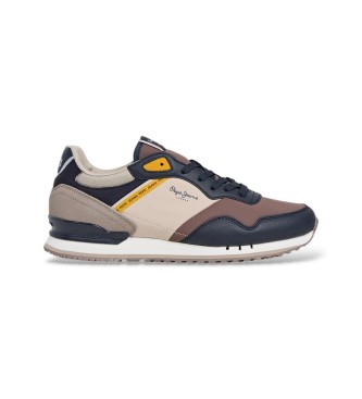Pepe Jeans para hombre. PMS400013 Zapatillas London Cross beige (41), Plano, Cordones, Casual