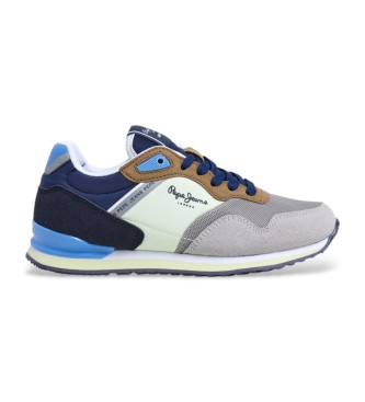 Pepe Jeans para niño. PBS40014 Zapatillas London Life B gris (33), Plano, Cordones, Casual, moda infantil