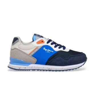Pepe Jeans para niño. PBS400013 Zapatillas London South azul (40), Plano, Cordones, Casual, moda infantil