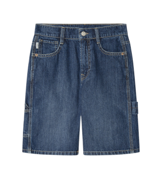 Pepe Jeans para niño. PB8000026 Shorts Loose Carpenter Chapmán azul (10años= 140cm), Casual, Algodón, Denim, moda infantil