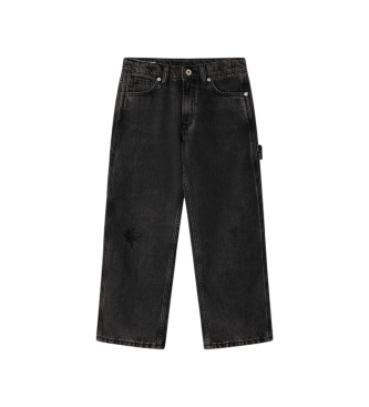 Pepe Jeans para niño. PB20000059A1 Jeans Loose Fit Carpenter Chapman negro (12años= 152cm), Casual, Algodón, moda infantil