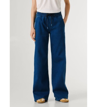 Pepe Jeans para mujer. PL20506465CG Pantalón Loose Jogger Eva azul (28/32), Casual, Algodón