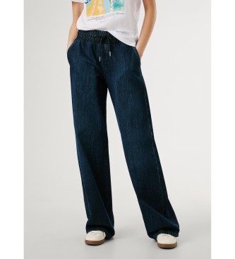 Pepe Jeans para mujer. PL2050646A0 Pantalón Jogger Loose Eva azul (26/30), Casual, Algodón