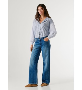 Pepe Jeans para mujer. PL20510424U1 Jeans Loose Hazel azul (28/30), Casual, Algodón, Denim