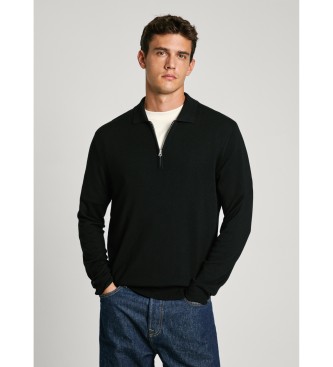 Pepe Jeans para hombre. PM702491 Jersey Modern negro (M), Casual, Viscosa, Manga larga