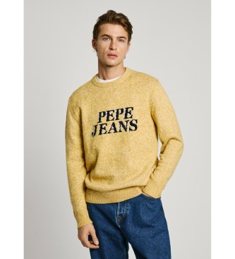 Pepe Jeans para hombre. PM702499 Jersey Luka amarillo (L), Casual, Acrílico