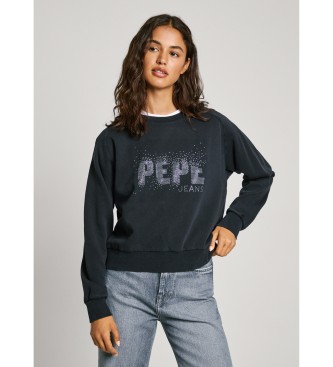 Pepe Jeans para mujer. PL581466 Sudadera Luna negro (XS), Casual, Algodón