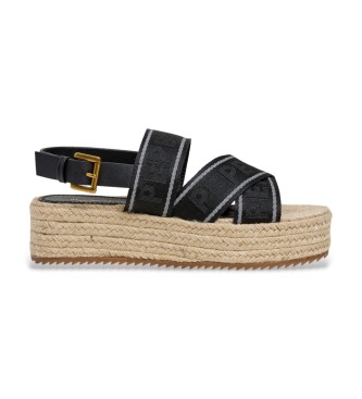 Pepe Jeans para mujer. PLS900013 Sandalias Lyla Dance negro (38), 3 a 5cm, Hebilla, Casual