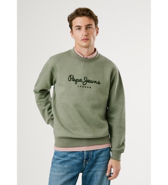 Pepe Jeans para hombre. PM5800018 Sudadera Macbeth Melange verde (S), Casual, Poliéster
