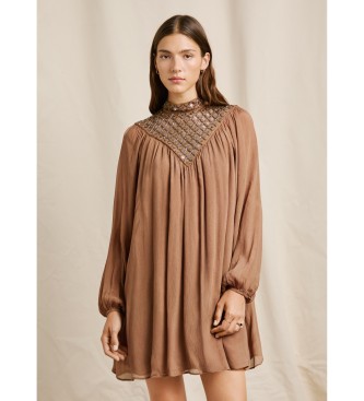 Pepe Jeans Vestido Magnolia marrón