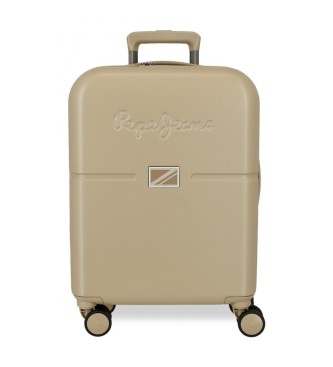 Pepe Jeans. Mala de cabina Accent Hard Sided 55cm castanho-esverdeado