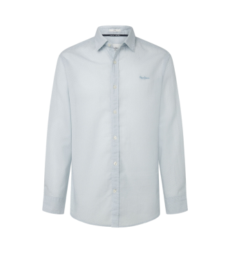 Pepe Jeans para hombre. PM308774 Camisa Marcial azul (L), Casual, Algodón, Manga larga