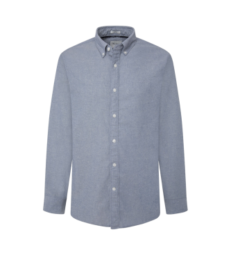 Pepe Jeans para hombre. PM308772 Camisa Marion azul (L), Casual, Manga larga, Algodón Orgánico, Sostenible