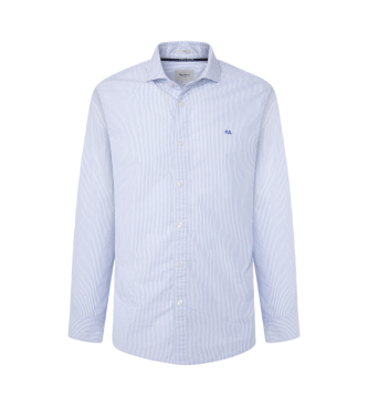 Pepe Jeans para hombre. PM308716 Camisa Mark azul (L), Casual, Algodón, Manga larga