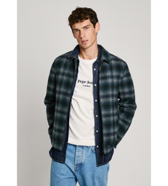 Pepe Jeans para hombre. PM403055 Chaqueta Marrington azul (L), Casual, Lana
