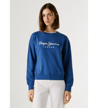 Pepe Jeans para mujer. PL5800072 Sudadera Maty azul (XS), Casual, Algodón