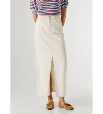 Pepe Jeans para mujer. PL90119301S0 Falda Maxi Mira beige (XL/RE), Casual, Algodón