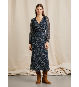 Pepe Jeans para mujer. PL9537732 Vestido Mayra negro (XS), Casual, Poliéster, Manga larga