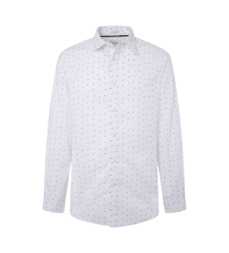 Pepe Jeans para hombre. PM308718 Camisa Meir blanco (L), Casual, Manga larga, Algodón Orgánico, Sostenible