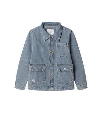 Pepe Jeans para niño. PB4000032 Chaqueta Melbert azul (12años= 152cm), Casual, Algodón, Denim, moda infantil