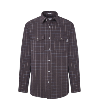 Pepe Jeans para hombre. PM308731 Camisa Maison gris (XS), Casual, Poliéster, Manga larga