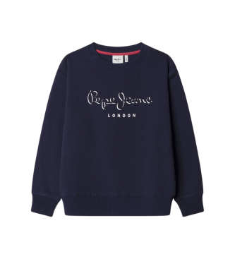 Pepe Jeans för pojkar. PB5800073 Michael marinblå sweatshirt (8años= 128cm), Casual, Bomull, Marino, barnmode