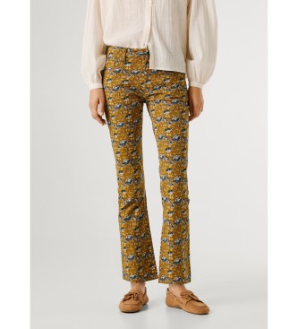 Pepe Jeans para mujer. PL2100066 Pantalón Fredja mostaza (L), Casual, Algodón