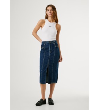 Para mujer. PL9011869 Falda Midi Archive (L), Casual, Algodón, Denim
