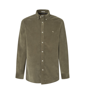 Pepe Jeans para hombre. PM308730 Camisa Miller verde (XXL), Casual, Algodón, Manga larga